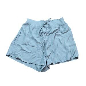 Charlotte Russe blue shorts sting tie front draw string NWT women Small